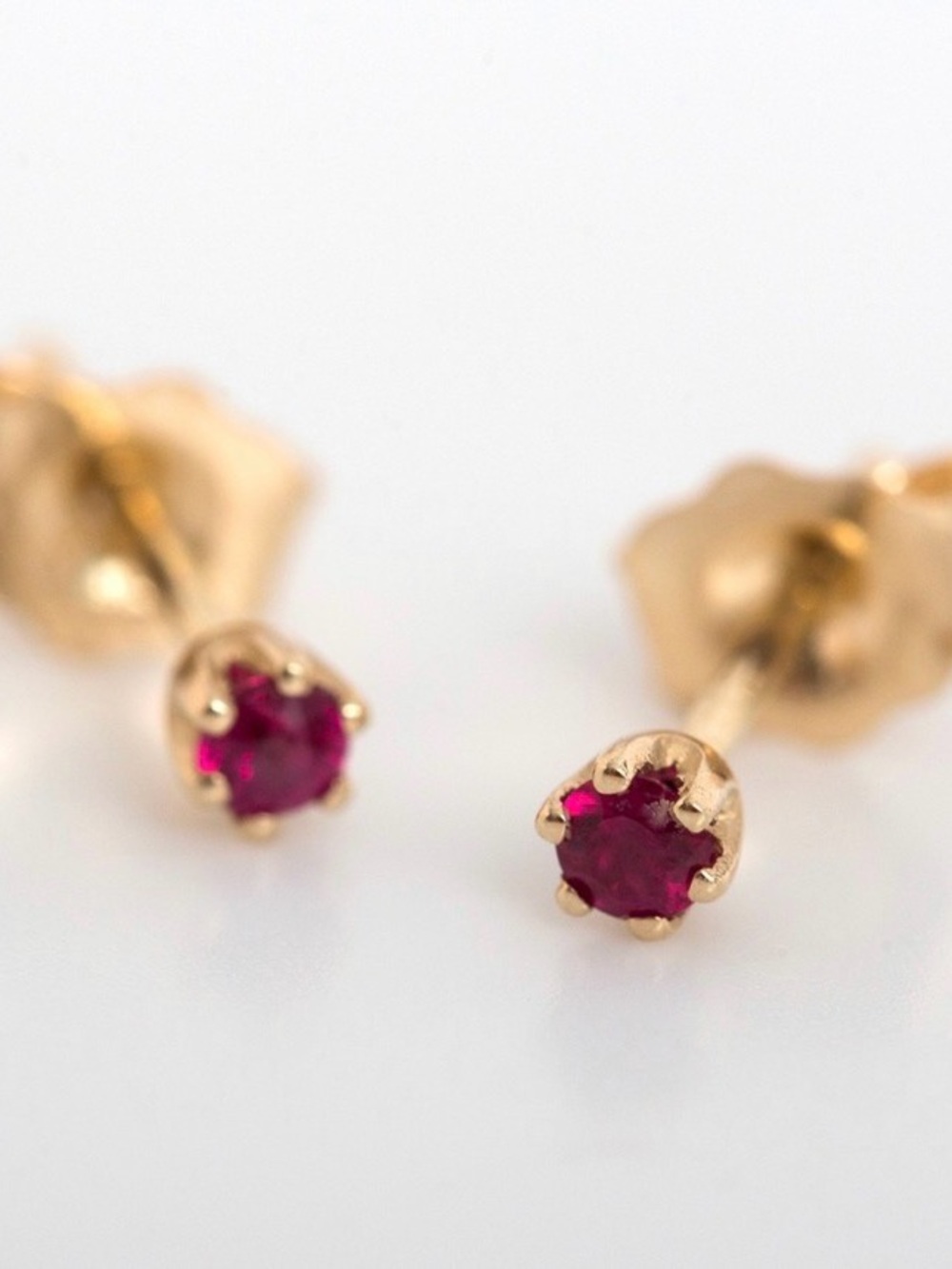 Catbird 14K Stud Earrings with Rubies